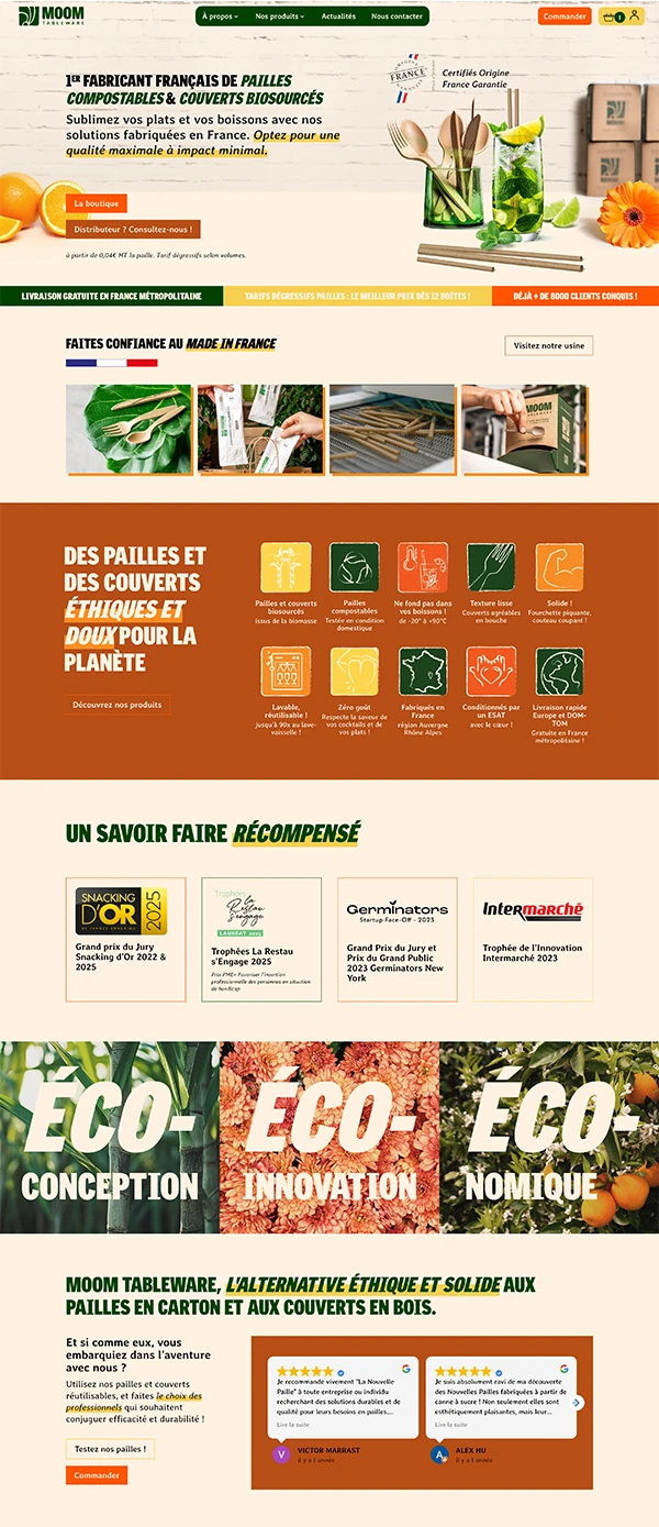 webdesign, webmastering du eshop MOOM Tableware